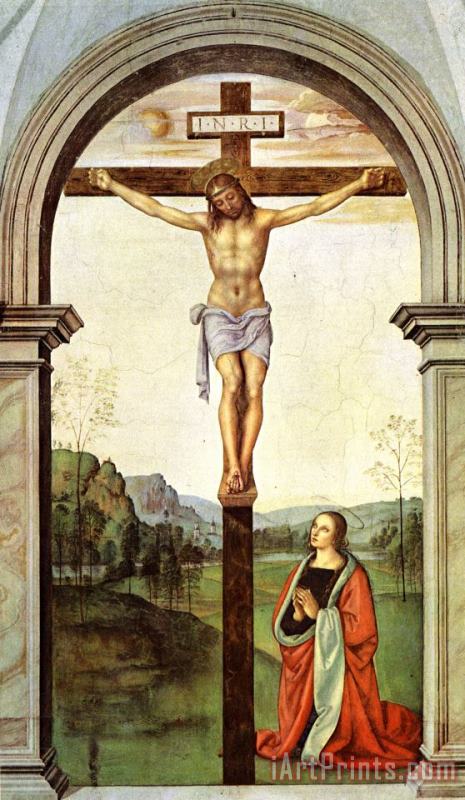 Pietro Perugino The Pazzi Crucifixion [detail of The Deposition] Art Print